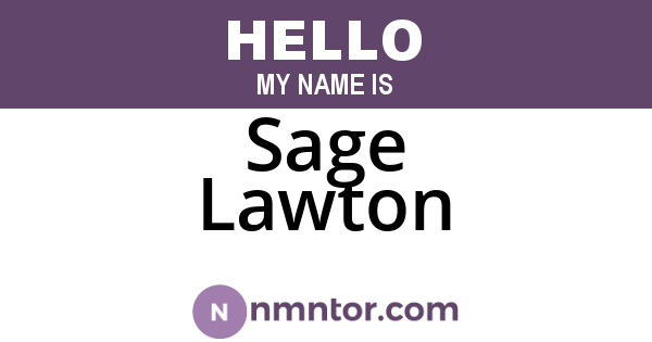 Sage Lawton