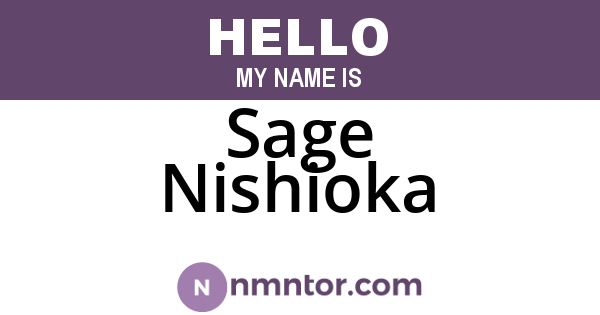 Sage Nishioka