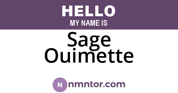 Sage Ouimette