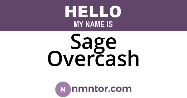 Sage Overcash