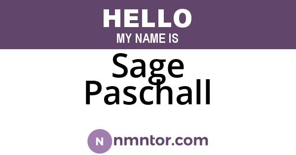 Sage Paschall