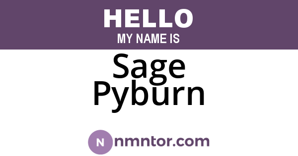 Sage Pyburn
