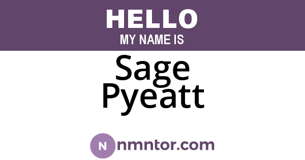 Sage Pyeatt