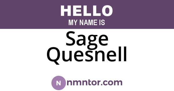 Sage Quesnell