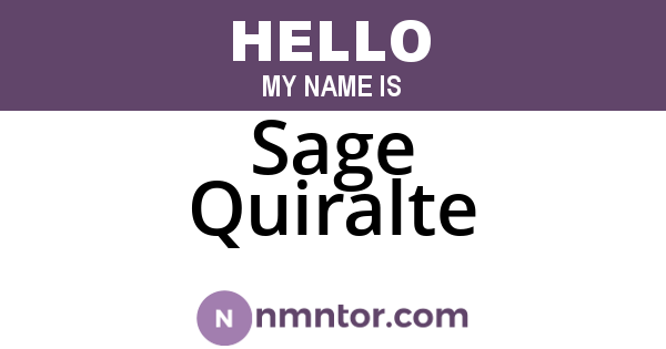 Sage Quiralte