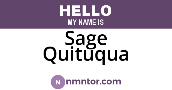 Sage Quituqua