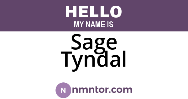 Sage Tyndal