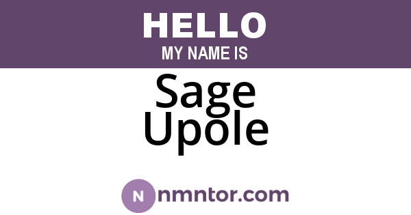 Sage Upole