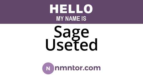 Sage Useted