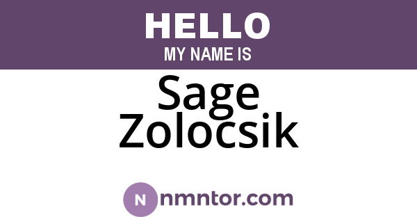 Sage Zolocsik