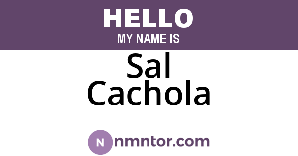 Sal Cachola