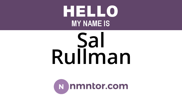 Sal Rullman