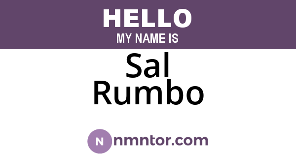Sal Rumbo