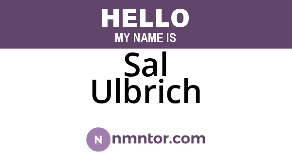 Sal Ulbrich