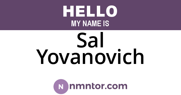 Sal Yovanovich