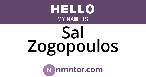 Sal Zogopoulos