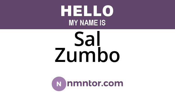 Sal Zumbo
