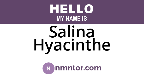 Salina Hyacinthe