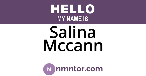 Salina Mccann