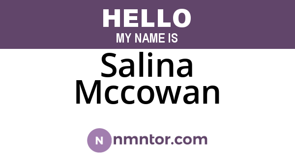 Salina Mccowan
