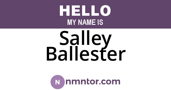 Salley Ballester