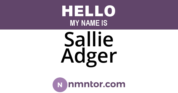 Sallie Adger