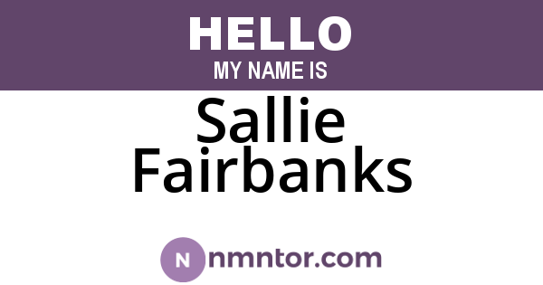 Sallie Fairbanks