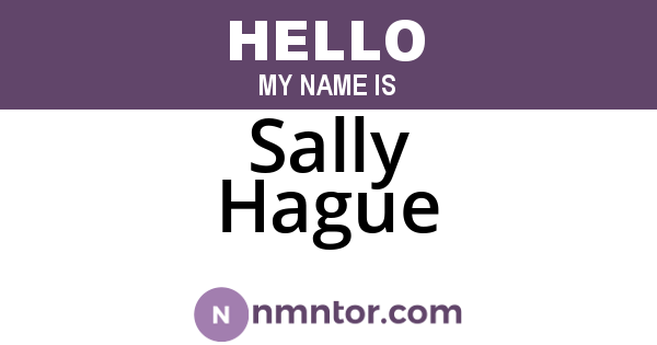 Sally Hague