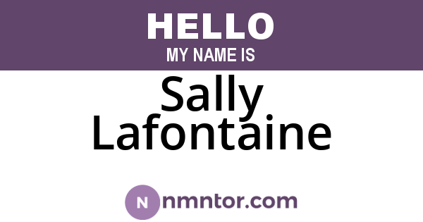 Sally Lafontaine
