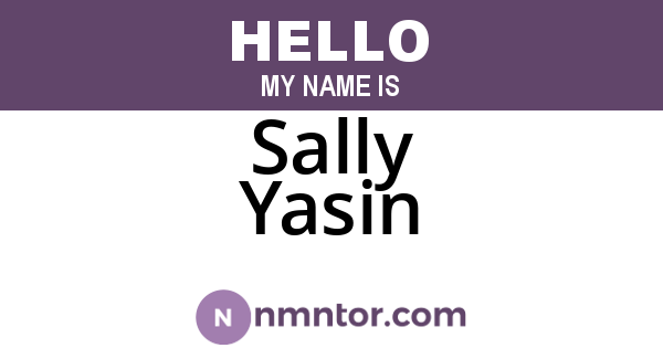Sally Yasin