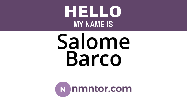 Salome Barco