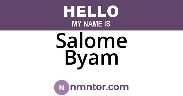 Salome Byam