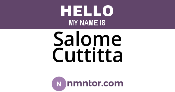 Salome Cuttitta