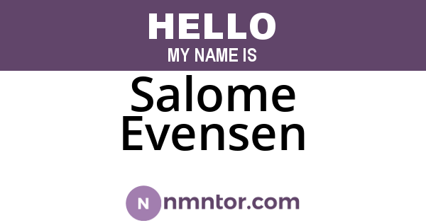 Salome Evensen