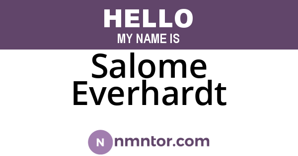 Salome Everhardt