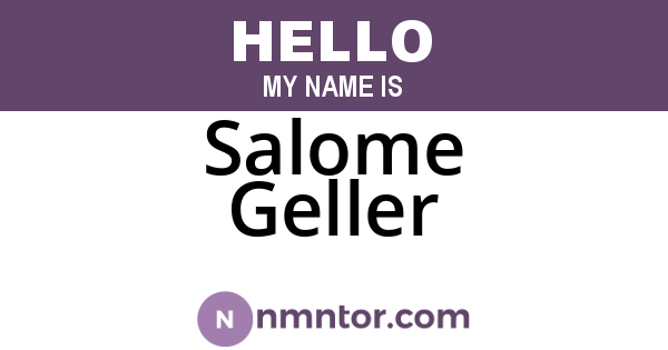 Salome Geller