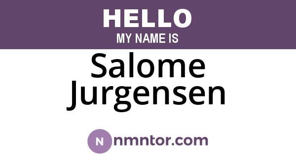 Salome Jurgensen