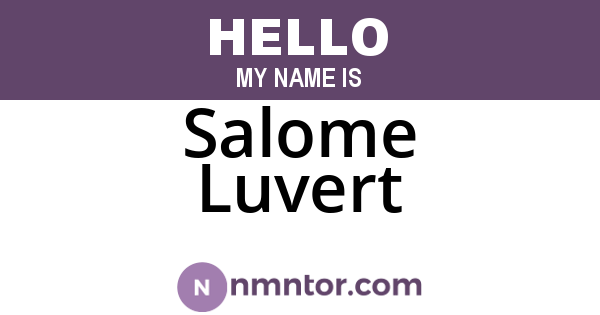 Salome Luvert