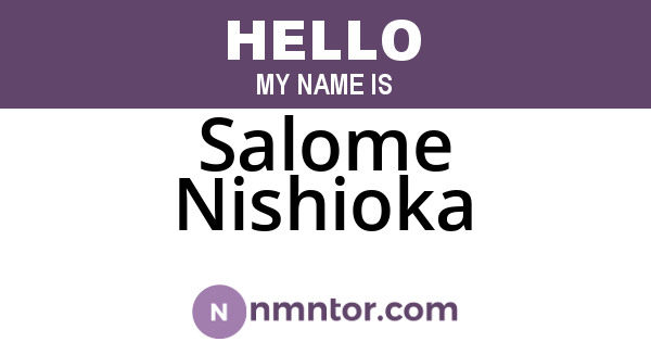 Salome Nishioka