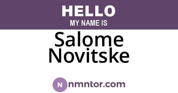 Salome Novitske