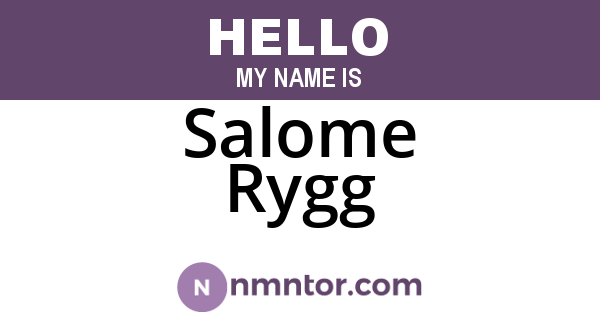Salome Rygg