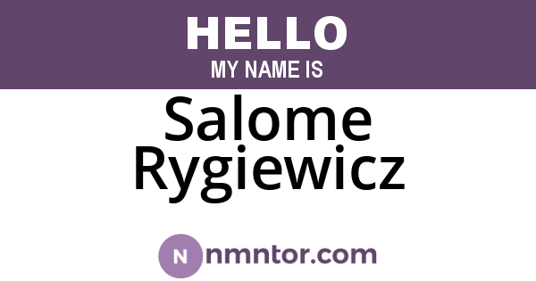 Salome Rygiewicz