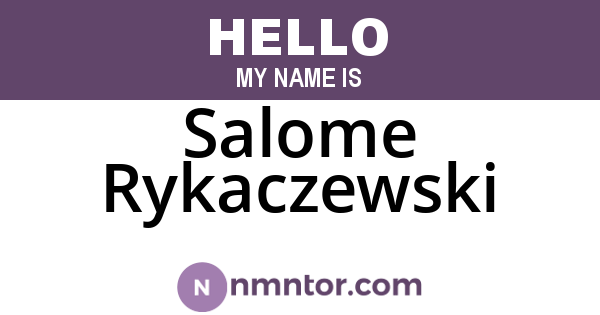 Salome Rykaczewski