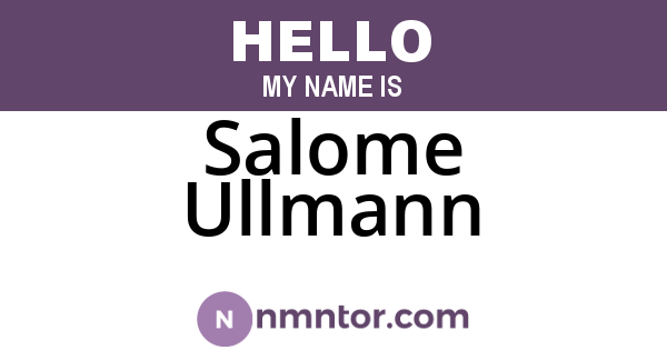 Salome Ullmann