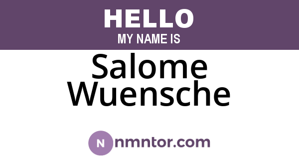 Salome Wuensche