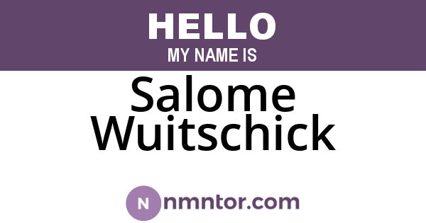 Salome Wuitschick