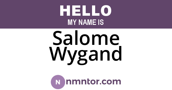 Salome Wygand
