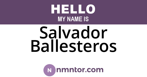 Salvador Ballesteros