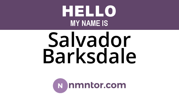 Salvador Barksdale