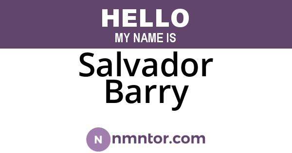 Salvador Barry